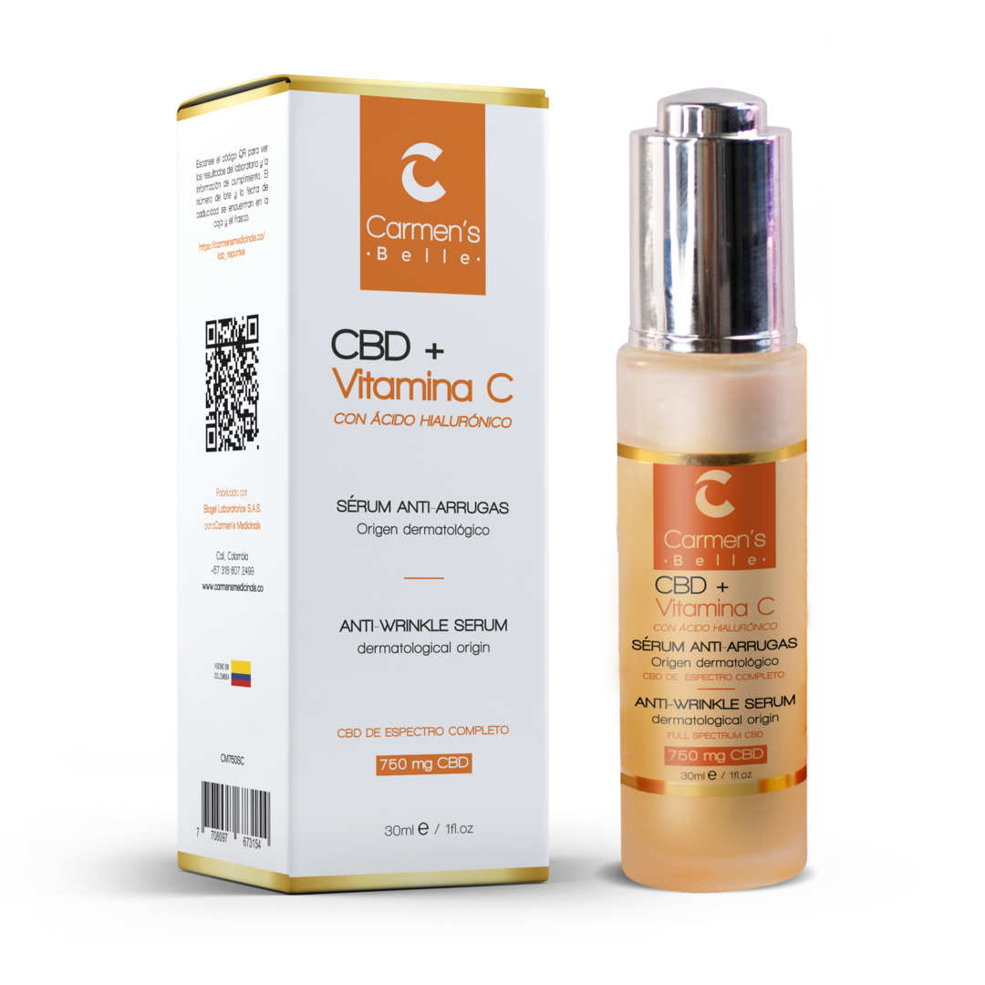 SERUM ANTIARRUGAS + VITAMINA C - CBD ESPECTRO COMPLETO 30mL