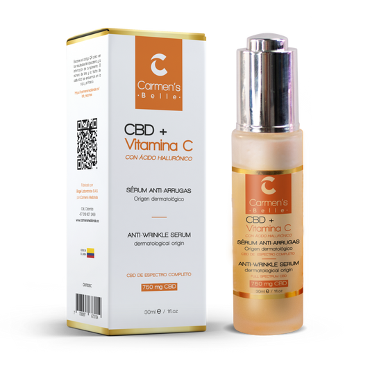 SERUM ANTIARRUGAS + VITAMINA C - CBD ESPECTRO COMPLETO 30mL