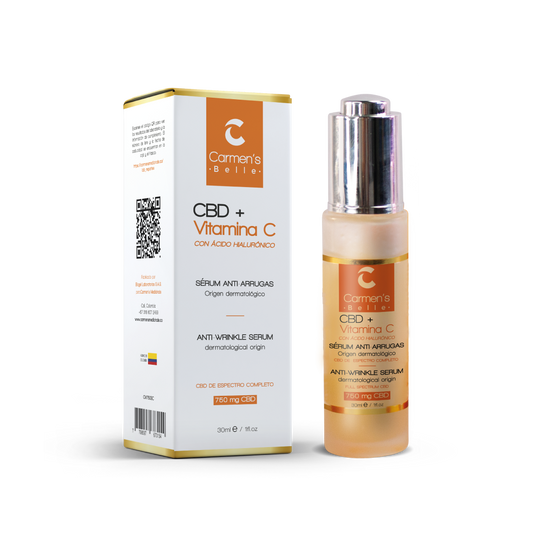 Sérum Antiarrugas CBD Espectro Completo + Vitamina C - 30mL